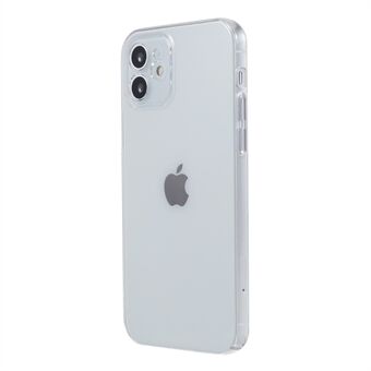 För iPhone 12 6,1 tums genomskinligt telefonfodral Hårt PC Anti-drop telefon bakstycke