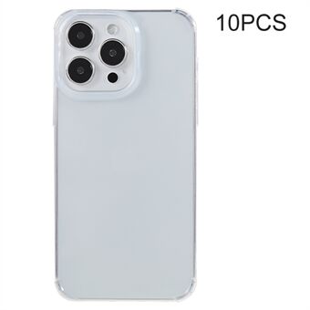 10 st för iPhone 12/12 Pro Ultratunt telefonfodral 0,8 mm Vattenstämpelfritt Anti-dropphörn Klart TPU-fodral