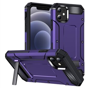 För iPhone 12/12 Pro Kickstand Mobiltelefon Skal TPU + PC Shock Absorption Case