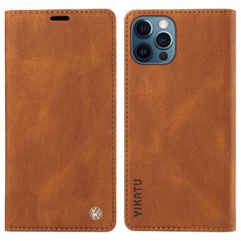 YIKATU YK-004 För iPhone 12 / 12 Pro 6,1 tums plånboksfodral i PU-läder Magnetstängande Stand