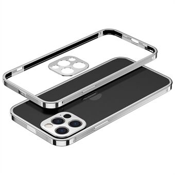 Electroplating Aluminium Alloy Metal Frame + Camera Lens Protector for iPhone 12 Pro Phone Protective Case - Multi