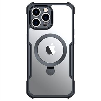 XUNDD För iPhone 12 Pro 6,1 tums telefonfodral Kickstand Akryl+TPU Magnetisk Anti- Scratch Mobiltelefonfodral