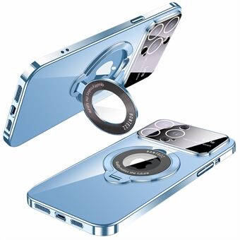 Elektropleringsfodral till iPhone 12 Pro 6,1 tum Anti-Drop Hard PC Kickstand Fodral Kompatibel med MagSafe