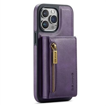 DG.MING M5-serien För iPhone 12 / 12 Pro-fodral Tri-fold plånbok PU+PC+TPU-telefonfodral