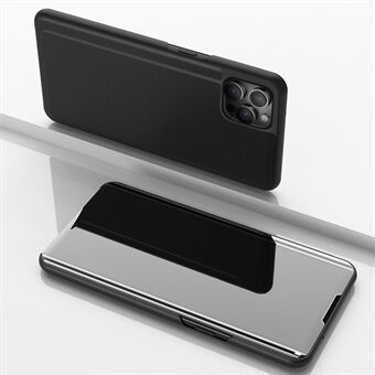 Pläterad Mirror Surface Flip Stand Läderfodral för iPhone 12 Pro Max 