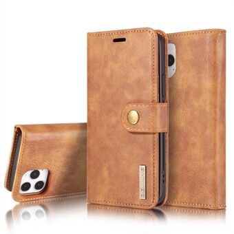 DG.MING Avtagbar 2-i-1 delad läderplånbokskal + PC-skal för iPhone 12 Pro Max 
