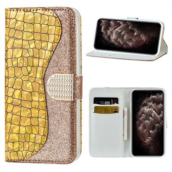 Crocodile Texture + Flash Powder Leather Shell för iPhone 12 Pro Max 