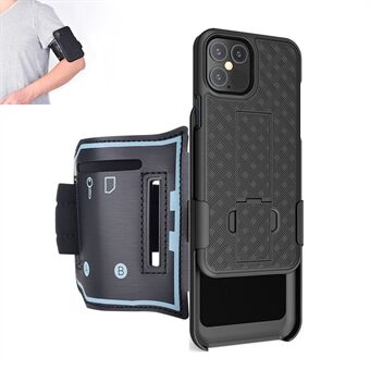 Woven Style PC med Kickstand Cover med armband för iPhone 12 Pro Max 