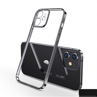 SULADA Ultra Thin Electroplating Frame + Clear TPU Skyddskåpa för iPhone 12 Pro Max