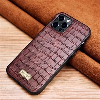 SULADA Crocodile Skin Texture PU Leather Coated TPU Shell for iPhone 12 Pro Max