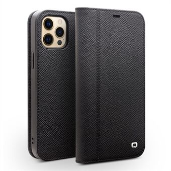 QIALINO Avtagbart 2-i-1 läderplånboksfodral till iPhone 12 Pro Max