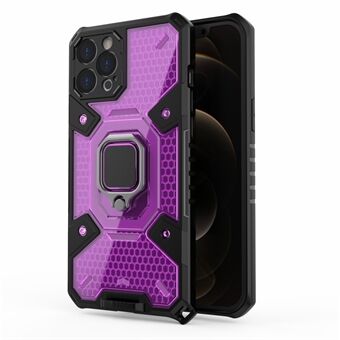 Kickstand Design PC + TPU Hybrid Telefonfodral Skal Skal Inbyggd magnethållare för iPhone 12 Pro Max