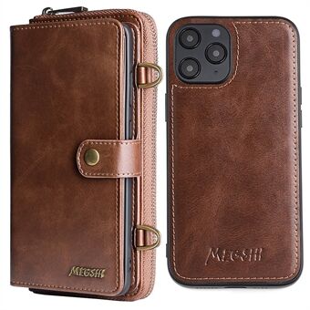 MEGSHI 020-serien multifunktionsmagnetisk avtagbar designaxelväska Stötsäker PU-läder och TPU-plånboksfodral för iPhone 12 Pro Max 
