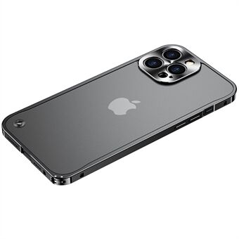 Bakstycke i härdat glas + metallram Matt telefonfodral skal för iPhone 12 Pro Max 