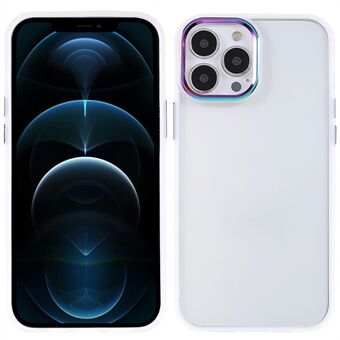 Anti-drop flerfärgad galvanisering metall kamera lins Ring skal TPU + akryl Hybrid bakfodral för iPhone 12 Pro Max 