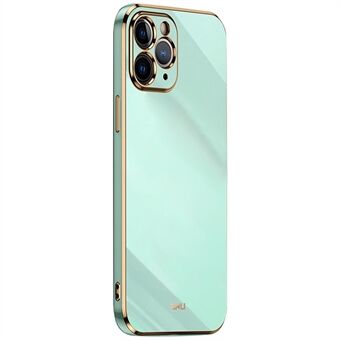 XINLI for iPhone 12 Pro Max 6.7 inch Stylish Electroplating Golden Edge TPU Mobile Phone Case Precise Lens Cutout Protective Cover