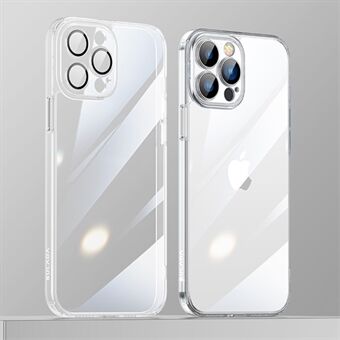 SULADA Crystal Steel Series för iPhone 12 Pro Max  Fallsäkert galvanisering telefonfodral Mjuk TPU-ram + bakstycke i härdat glas
