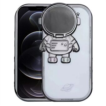 Anti-Drop TPU telefonfodral för iPhone 12 Pro Max 6,7 tum Spaceman Design Skyddande telefonskal med kameralinsskydd
