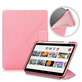 Origami Stand Stark Magnet Absorption Läder Smart Cover med pennfack för iPad Air (2020)