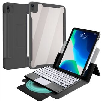 Magnetic Suction Wireless Touch Bluetooth Tangentbord TPU Tablet Case med pennfack för iPad Air (2020)