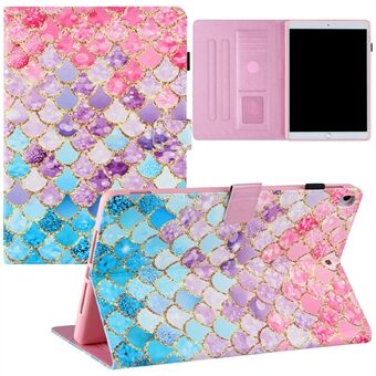 Silk Texture Printing Smart Leather Stand Cover för iPad 10.2 (2020) / (2019) / iPad Air 10.5 Inch (2019) / Pro 10.5 Inch (2017)