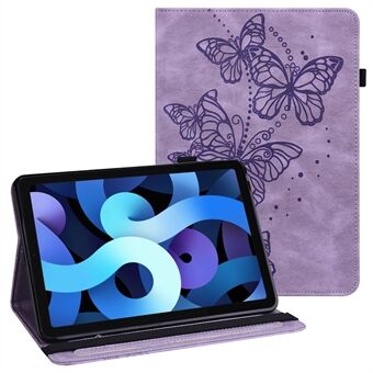 Imprinting Butterflies Card Slots Läder Tablettfodral Skal för iPad (2019) / (2020) / (2021)