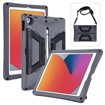 Bärbart handtag Kickstand Design EVA + PC Stötsäkert Tablet Case Skal med axelrem för iPad (2020) / (2019) / (2021) / iPad Air  (2019) / iPad Pro  (2017)
