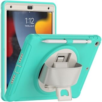 Dold Kickstand PC + TPU Stötsäkert Tablet Case-fodral med handrem för iPad (2021) / (2020) / (2019)