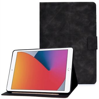 För iPad (2020) (2019) / iPad Air  (2019) Tablettfodral i kalvtexturerat läder Korthållare Justerbart Stand Skyddsfodral