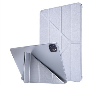 Origami Stand Silk Texture Läder Smart Tablet Cover Shell för iPad Pro  (2021)