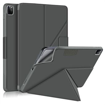 Origami Stand Design Enfärgad Smart Tablet-fodral i tyg för iPad Pro  (2021) / (2020) / (2018) / Air (2020)