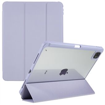 För iPad Pro 11-tum (2018) / (2020) / (2021) / (2022) Skyddsfodral PU-läder + TPU + Tabletfodral i akryl Tri-fold Stand Stötsäkert fodral