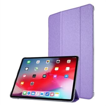 Silk Texture Tri-fold Stand PU Leather Tablet Smart Case Cover Shell för iPad Pro  (2021)