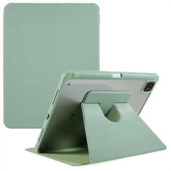 För iPad Pro 12,9-tum (2018) / (2020) / (2021) / (2022) Anti-Drop Tablet Fodral med Rotary Kickstand PU Läder + TPU + Akryl Skyddsfodral