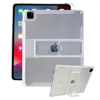 För iPad Pro 12.9 (2018) / (2020) / (2021) / (2022) Tablettfodral Kickstand Crystal TPU Tablet Back Protector