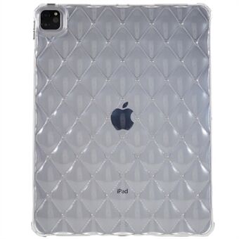TPU Tablet Case för iPad Pro 12.9 (2022) / (2021) / (2020) Airbag Diamond Texture Clear Anti-Drop Cover