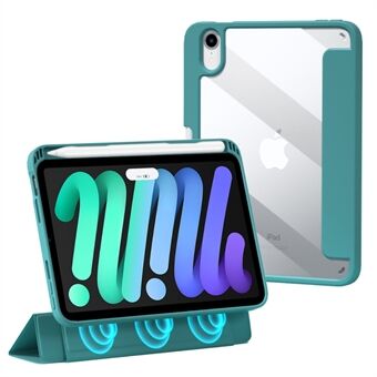 PU Läder Tri-fold Stand Tablet Case Fodral med pennfack för iPad mini (2021)
