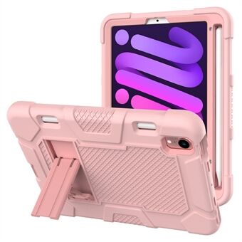 PC + TPU + Silikon Kontrastfärg Kickstand Tablet Case Shell för iPad mini (2021)