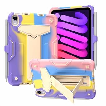 T-formad Kickstand Design Anti-fall PC + Silikon Tablet Case Protector för iPad mini (2021)