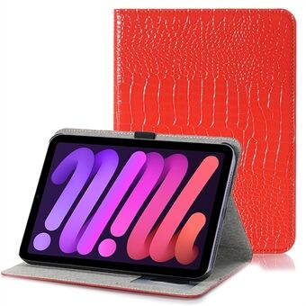 Crocodile Texture Auto Wake / Sleep Leather Tablet Case Stand med design för plånboksställ för iPad mini (2021)