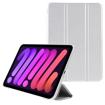 Silk Texture Anti-Fall Stötsäkert Trifold Stand PU Läder + PC Tablet Fodral Skal för Apple iPad mini (2021)