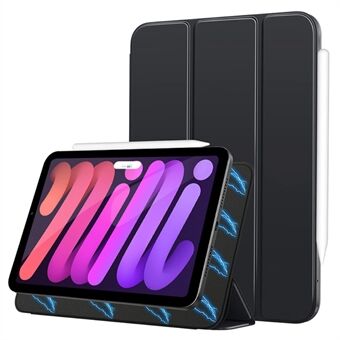 För iPad mini (2021) Trifold Stand Leather Tablet Case Magnetic Absorption Auto Wake / Sleep Skyddsfodral