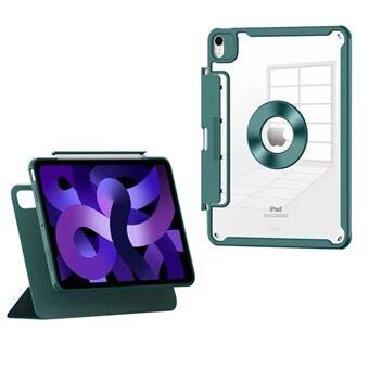 För iPad mini (2021) Låda Penna Slot Design Magnetisk löstagbart fodral Fullt skydd PU Läder Stand