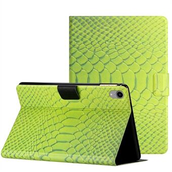 För iPad mini (2021)/iPad mini 6 PU Läder Vikbart Stand Krokodilmönster utskrift Auto Wake / Sleep Tablet-fodral med korthållare