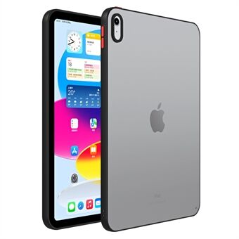 För iPad mini (2021) Matt Tablet Fodral Kontrastfärg Genomskinligt PC+TPU-fodral