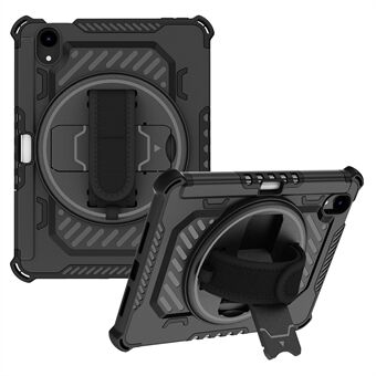 För iPad mini (2021) Type-A PC + TPU Tablet Case Roterande Kickstand Hand Strap Tablet Cover