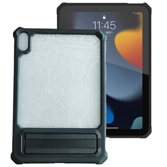 För iPad mini (2021) TPU+PC Tablet Fodral Luftkudde Skyddande Kickstand Cover med pennhållare
