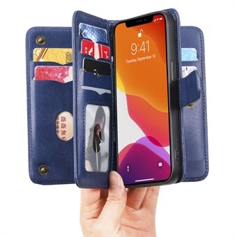 Anti-repa telefonskal Stand skal med flera kortplatser plånbok för iPhone 13 - Mörkblå