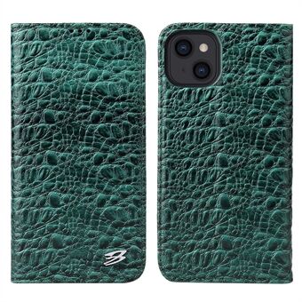 FIERRE Stand Crocodile Texture Läder telefonskyddsskydd med plånboksställ för iPhone 13 