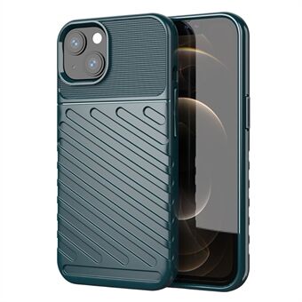 Thunder Series Twill Texture Soft TPU Phone Back Case Shell för iPhone 13 